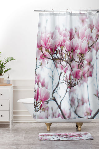 Hello Twiggs Sweet Pink Shower Curtain And Mat