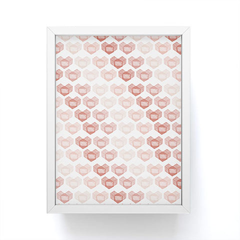 Hello Twiggs Terracotta Hearts Framed Mini Art Print
