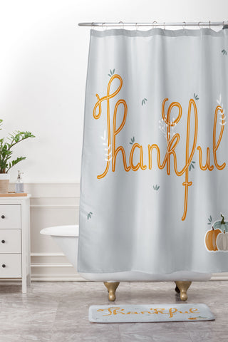 Hello Twiggs Thankful Shower Curtain And Mat