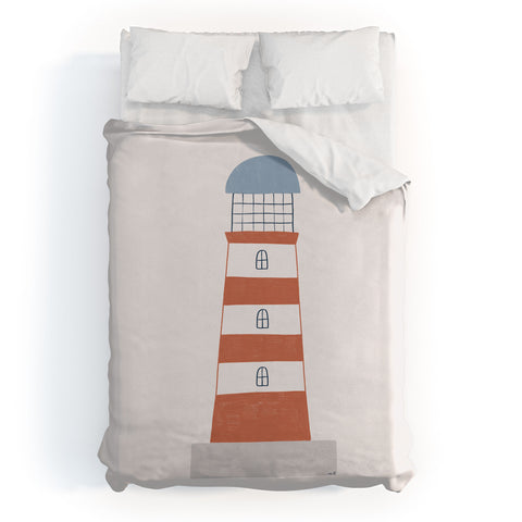 Hello Twiggs The Red Stripes Lighthouse Duvet Cover