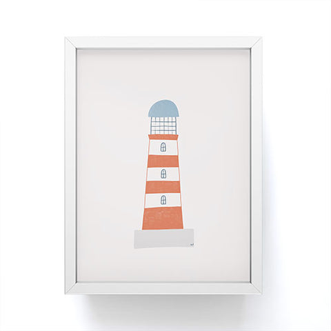 Hello Twiggs The Red Stripes Lighthouse Framed Mini Art Print