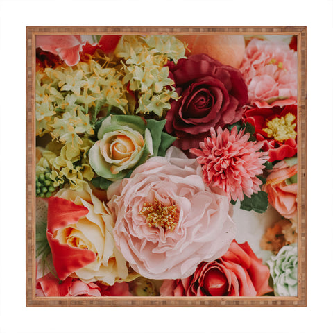 Hello Twiggs Vintage Faded Flowers Square Tray