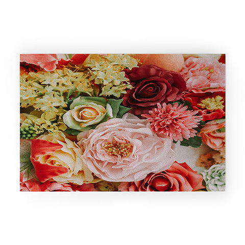Hello Twiggs Vintage Faded Flowers Welcome Mat