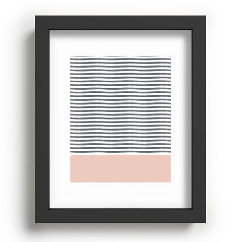 Hello Twiggs Watercolor Stripes Blush Recessed Framing Rectangle