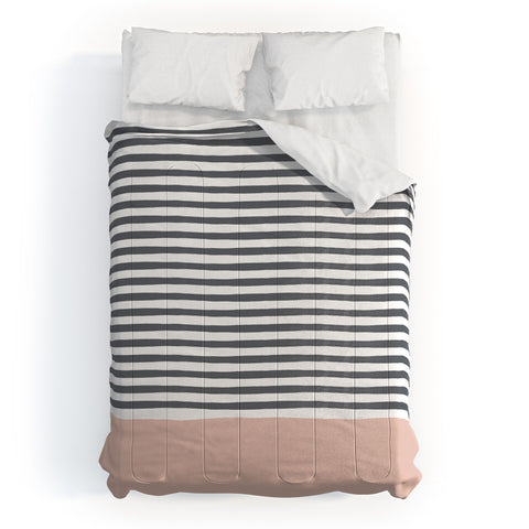 Hello Twiggs Watercolor Stripes Blush Comforter