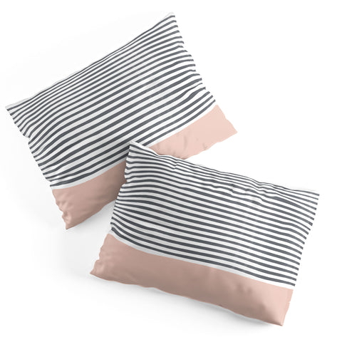 Hello Twiggs Watercolor Stripes Blush Pillow Shams