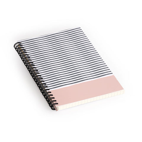 Hello Twiggs Watercolor Stripes Blush Spiral Notebook