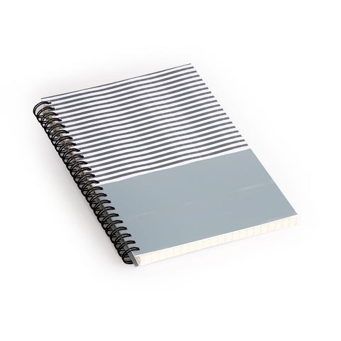 Hello Twiggs Watercolor Stripes Grey Spiral Notebook