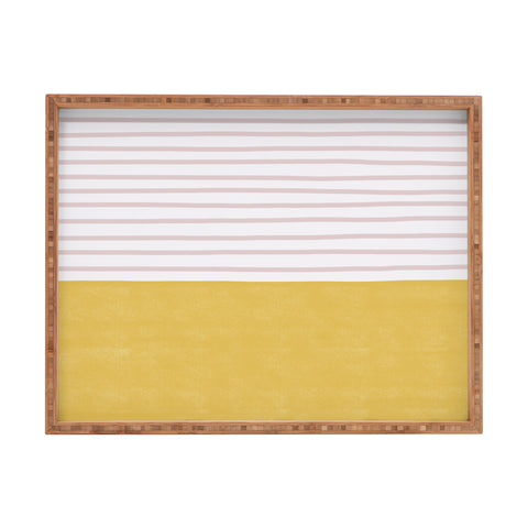 Hello Twiggs Watercolor Stripes Soft Pink Rectangular Tray