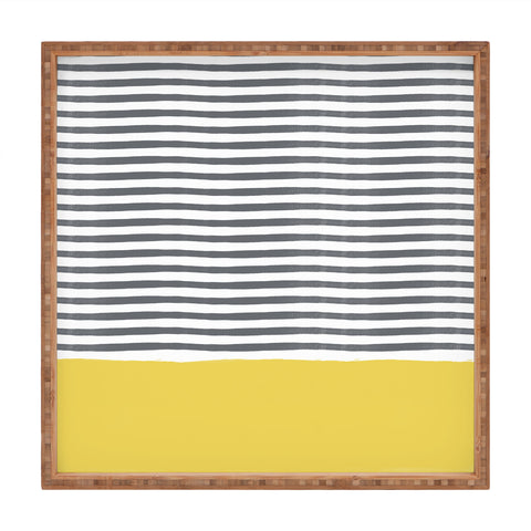 Hello Twiggs Watercolour Stripes Mustard Square Tray
