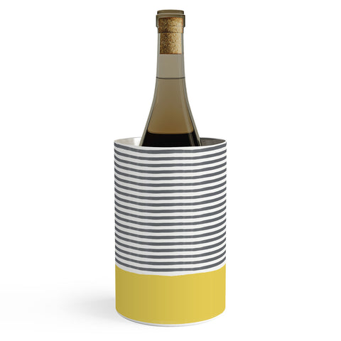 Hello Twiggs Watercolour Stripes Mustard Wine Chiller