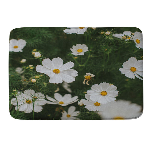 Hello Twiggs White Cosmos Memory Foam Bath Mat