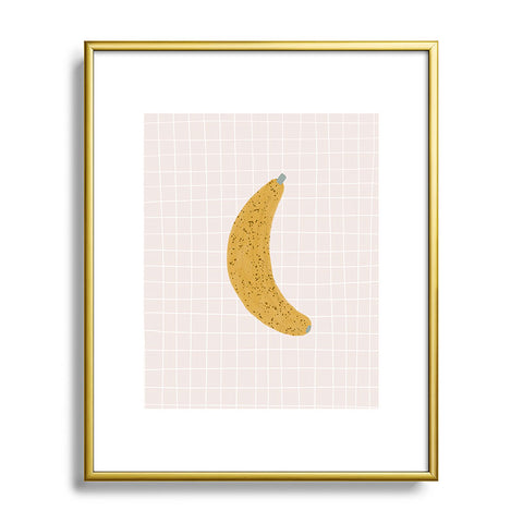 Hello Twiggs Yellow Banana Metal Framed Art Print