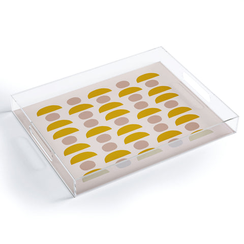 Hello Twiggs Yellow Blush Shapes Acrylic Tray