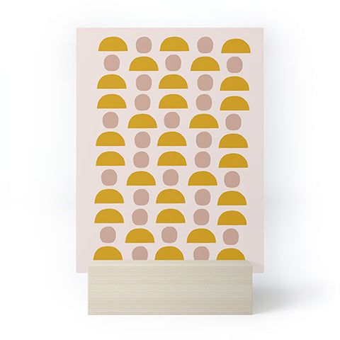 Hello Twiggs Yellow Blush Shapes Mini Art Print