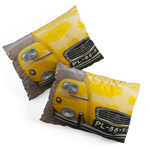 Hello Twiggs Yellow Car Pillow Shams
