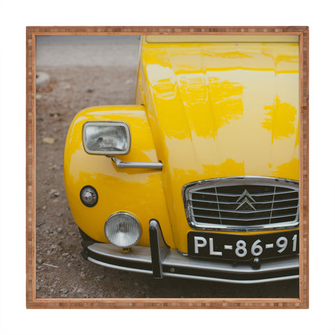 Hello Twiggs Yellow Car Square Tray