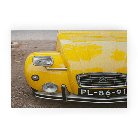 Hello Twiggs Yellow Car Welcome Mat
