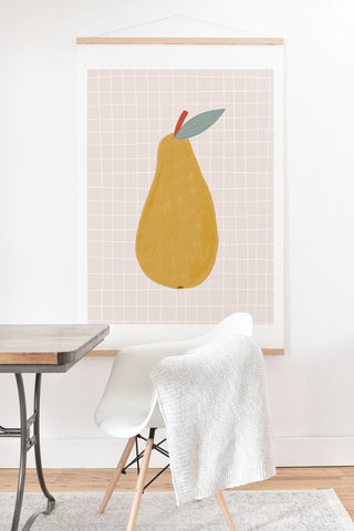 Hello Twiggs Yellow Pear Art Print And Hanger
