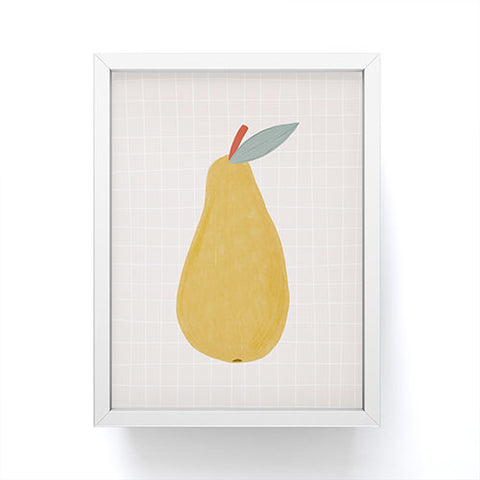 Hello Twiggs Yellow Pear Framed Mini Art Print