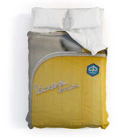 Hello Twiggs Yellow Vespa Comforter