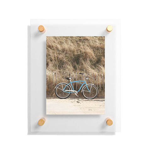 Henrike Schenk - Travel Photography Blue Beach Bike In Holland Photo Dutch Grass Dunes Summer Holiday Floating Acrylic Print