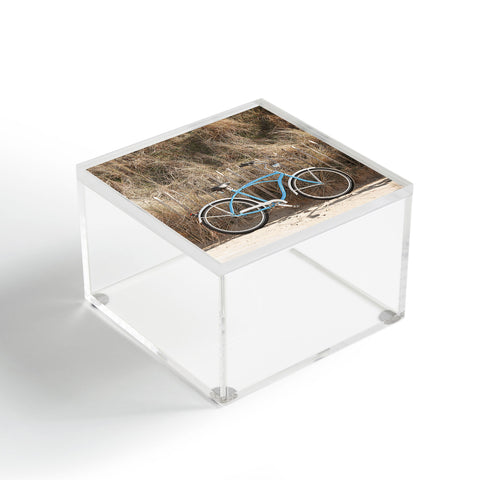 Henrike Schenk - Travel Photography Blue Beach Bike In Holland Photo Dutch Grass Dunes Summer Holiday Acrylic Box