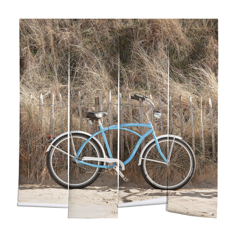 Henrike Schenk - Travel Photography Blue Beach Bike In Holland Photo Dutch Grass Dunes Summer Holiday Wall Mural