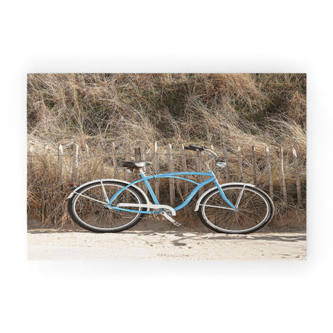 Henrike Schenk - Travel Photography Blue Beach Bike In Holland Photo Dutch Grass Dunes Summer Holiday Welcome Mat