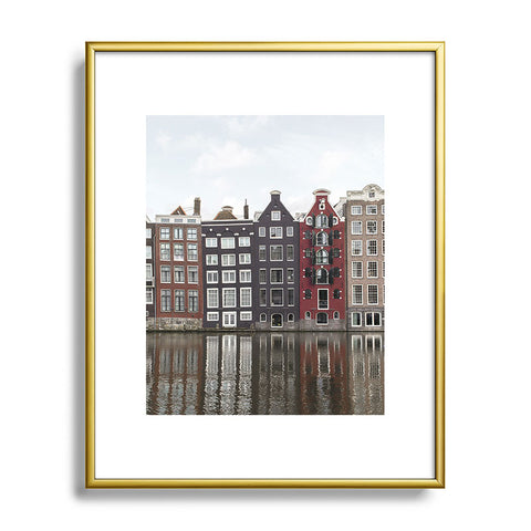 Henrike Schenk - Travel Photography Buildings In Amsterdam City Picture Dutch Canals Metal Framed Art Print