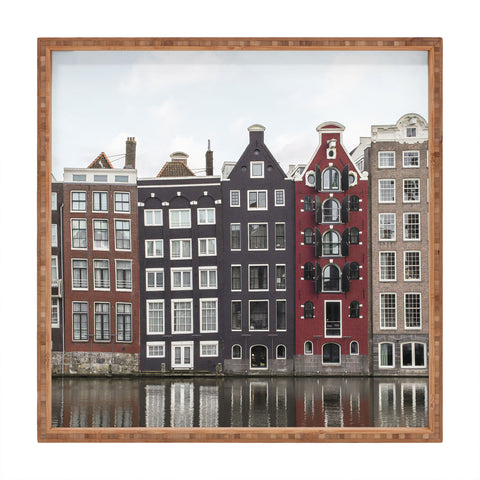 Henrike Schenk - Travel Photography Buildings In Amsterdam City Picture Dutch Canals Square Tray