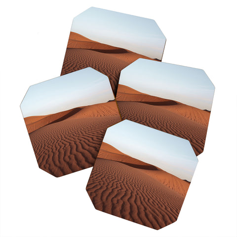 Henrike Schenk - Travel Photography Fine Desert Structures Photo Sahara Desert Morocco Coaster Set