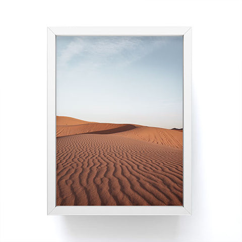 Henrike Schenk - Travel Photography Fine Desert Structures Photo Sahara Desert Morocco Framed Mini Art Print