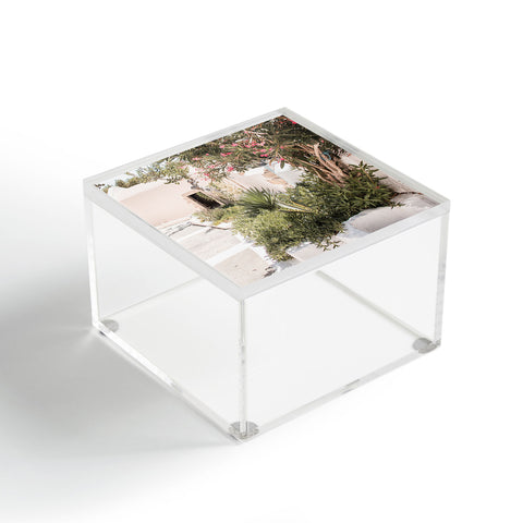 Henrike Schenk - Travel Photography Greece Summer Scenery With Plants Photo White Island Architecture Acrylic Box