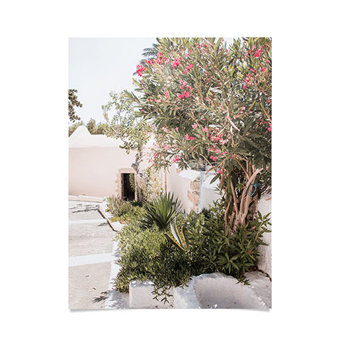 Henrike Schenk - Travel Photography Greece Summer Scenery With Plants Photo White Island Architecture Poster
