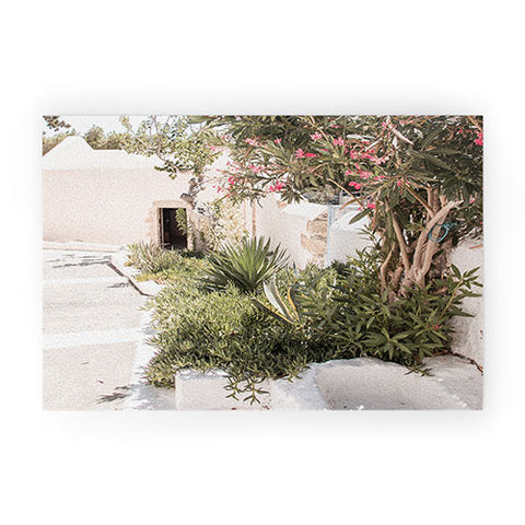 Henrike Schenk - Travel Photography Greece Summer Scenery With Plants Photo White Island Architecture Welcome Mat