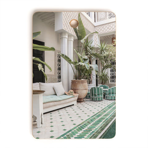 Henrike Schenk - Travel Photography Moroccan Riad In Marrakech Photo Arabic Interior Design Cutting Board Rectangle