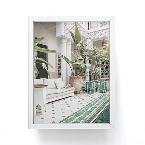 Henrike Schenk - Travel Photography Moroccan Riad In Marrakech Photo Arabic Interior Design Framed Mini Art Print