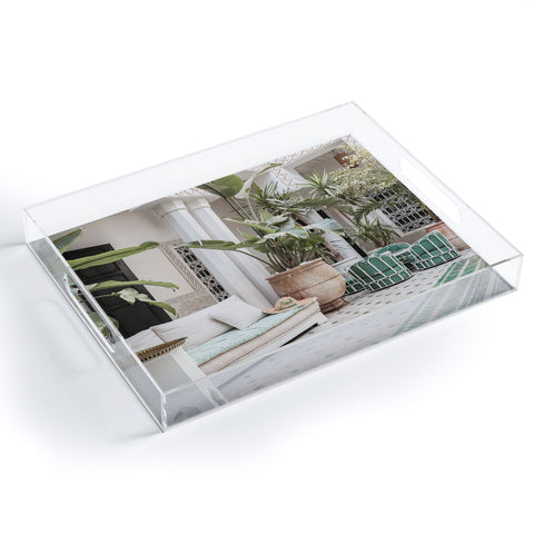 Henrike Schenk - Travel Photography Moroccan Riad In Marrakech Photo Arabic Interior Design Acrylic Tray