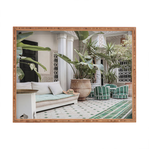 Henrike Schenk - Travel Photography Moroccan Riad In Marrakech Photo Arabic Interior Design Rectangular Tray