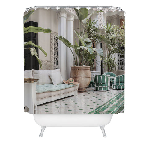 Henrike Schenk - Travel Photography Moroccan Riad In Marrakech Photo Arabic Interior Design Shower Curtain