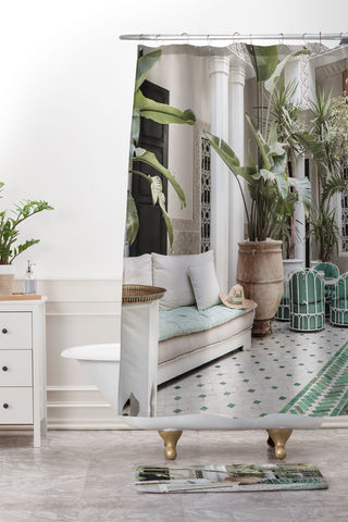 Henrike Schenk - Travel Photography Moroccan Riad In Marrakech Photo Arabic Interior Design Shower Curtain And Mat
