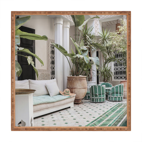 Henrike Schenk - Travel Photography Moroccan Riad In Marrakech Photo Arabic Interior Design Square Tray