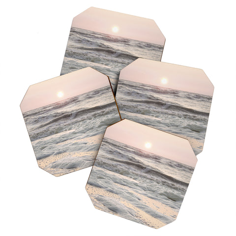 Henrike Schenk - Travel Photography Pastel Tones Ocean In Holland Coaster Set