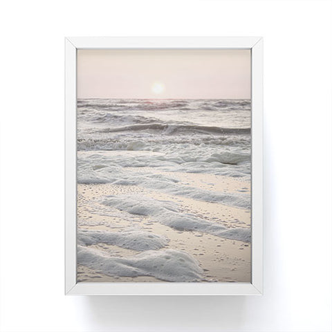 Henrike Schenk - Travel Photography Pastel Tones Ocean In Holland Framed Mini Art Print
