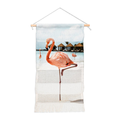 Henrike Schenk - Travel Photography Pink Flamingo Beach Photo Aruba Island Tropical Summer Bird Wall Hanging Portrait
