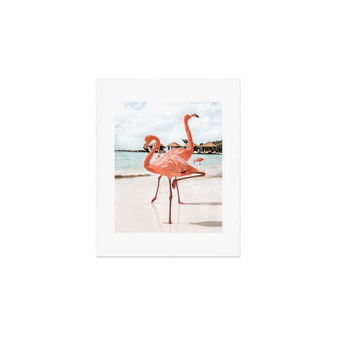 Henrike Schenk - Travel Photography Pink Flamingos On Aruba Island Art Print
