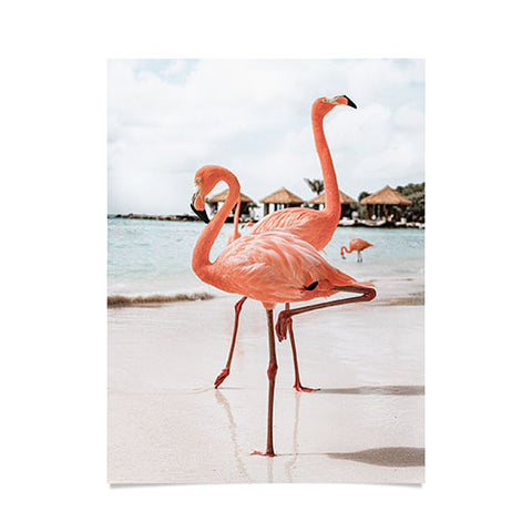Henrike Schenk - Travel Photography Pink Flamingos On Aruba Island Poster
