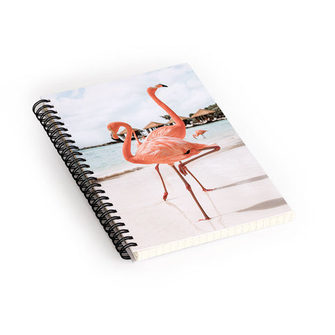 Henrike Schenk - Travel Photography Pink Flamingos On Aruba Island Spiral Notebook