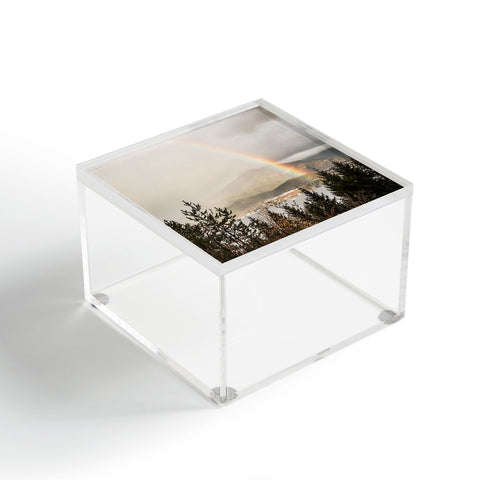 Henrike Schenk - Travel Photography Rainbow In The Mountains Lake In Norway Photo Acrylic Box